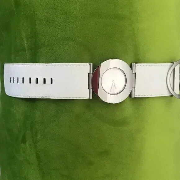 Nixon Big Glam The Superior Round Dial Leather Band Wrist Watch - Needs battery! - Picture 4 of 6